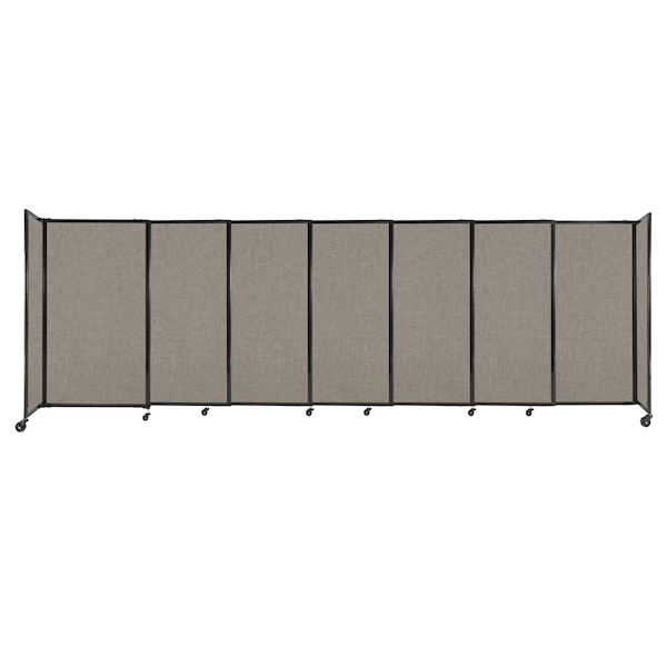 StraightWall Sliding Portable Partition 15'6" x 5' Warm Pebble Fabric